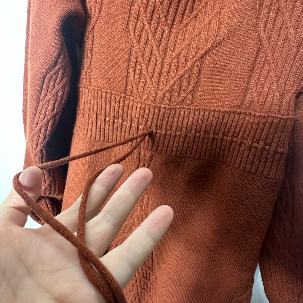 Free People Emmaline Long Sleeve Sweater Dress Cinnamon L Ptp 14 super stretchy - Picture 6 of 12